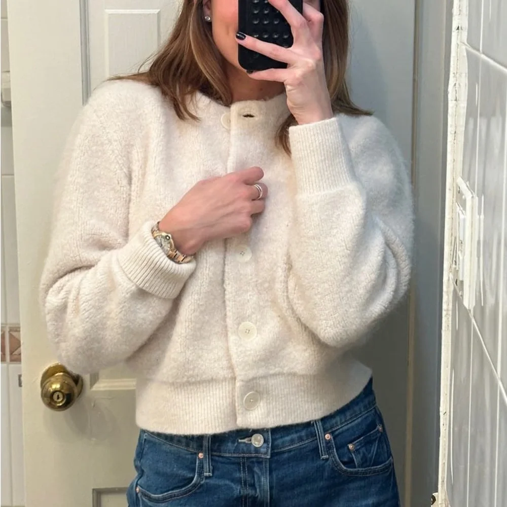 Sandro Cream Women's Cardigan - Picture 7 of 7